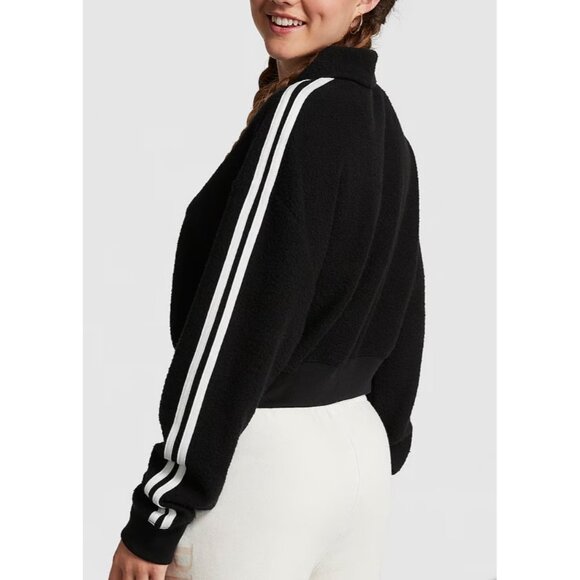 VICTORIA'S SECRET PINK Fleece Cropped Polo Sweatshirt XS - Picture 16 of 16